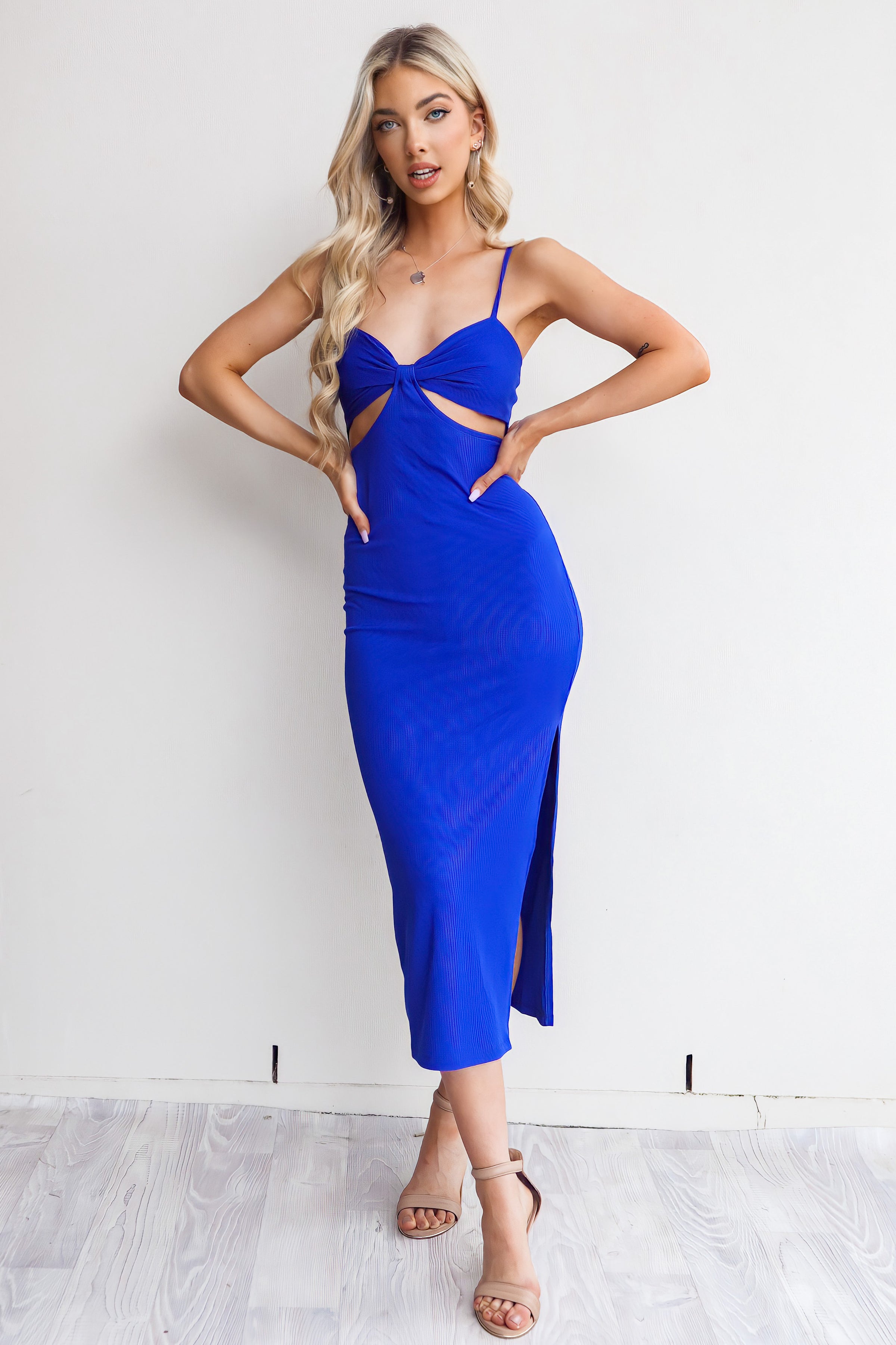 Nia Dress - Electric Blue Sexy Semi ...